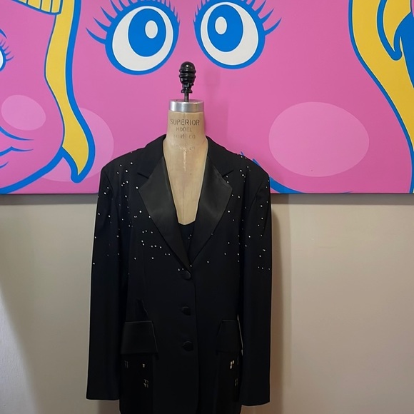 Moschino House Cat Embroidered Blazer and Dress - Picture 1 of 16